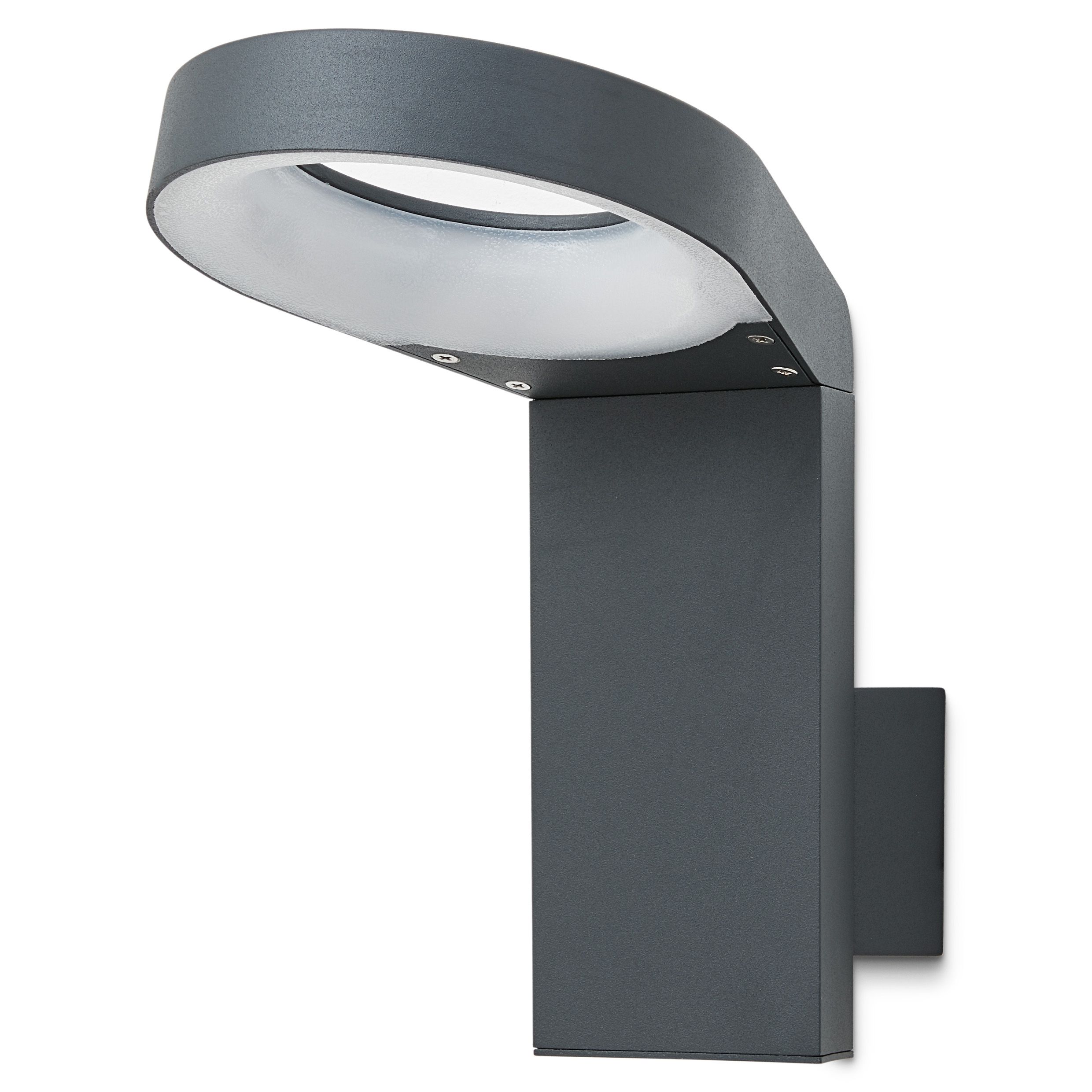 Blooma Delson LED Outdoor Matt charcoal grey Wall light
