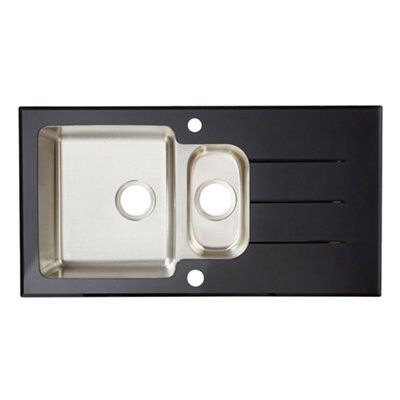 Cooke & Lewis Black Sink 500mm x 950mm