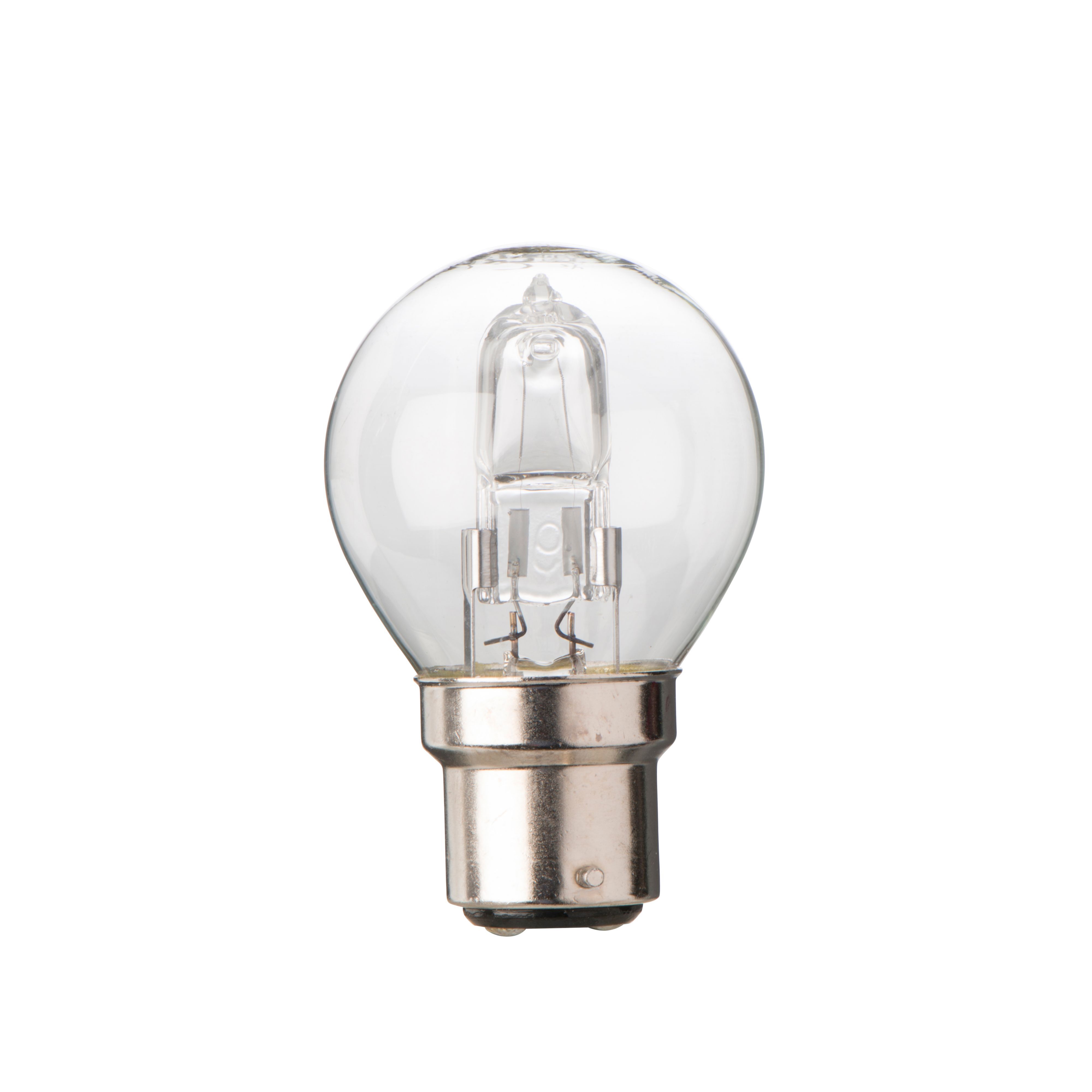 Diall B22 30W Mini globe Halogen Dimmable Light bulb, Pack of 3