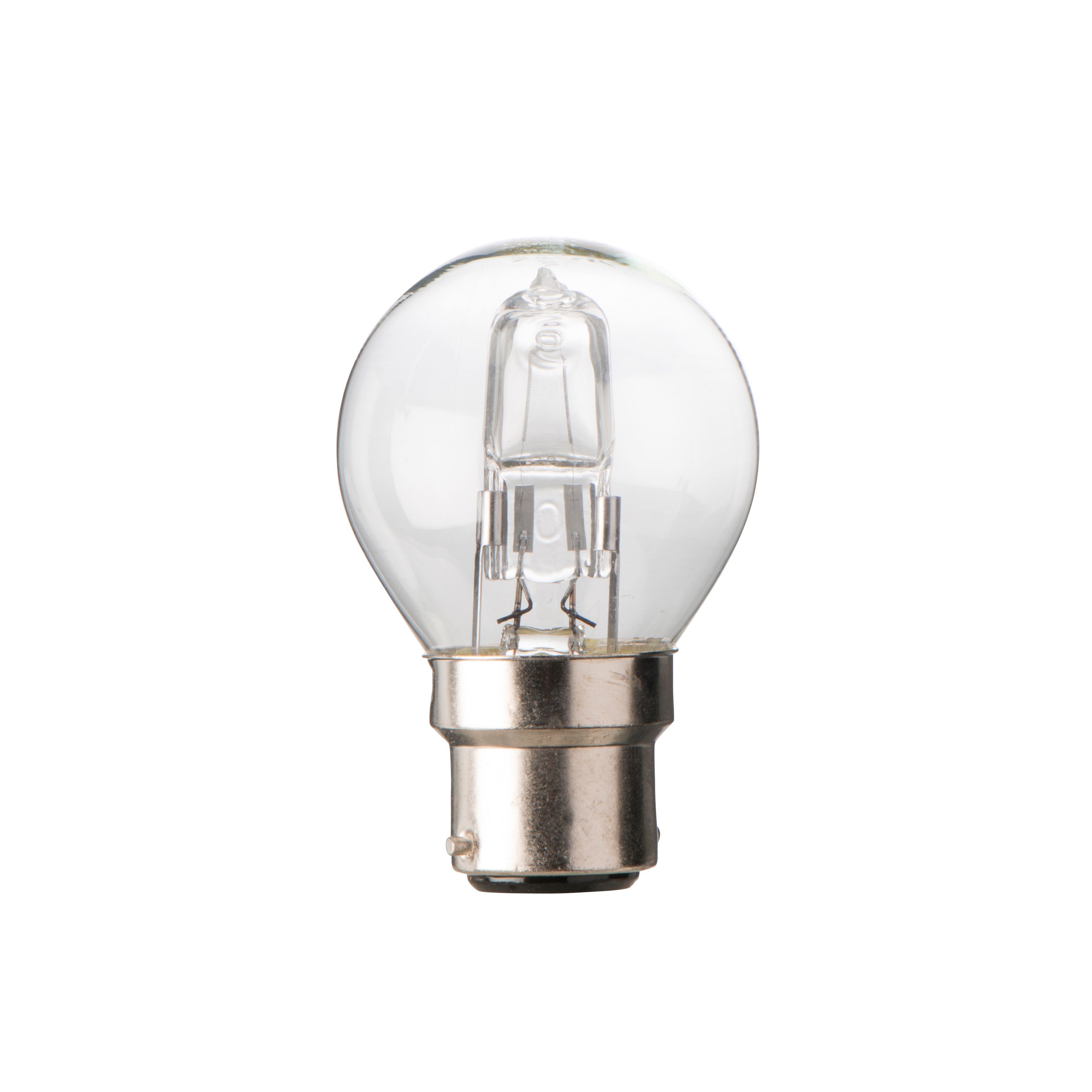 Diall B22 46W Mini globe Halogen Dimmable Light bulb, Pack of 3