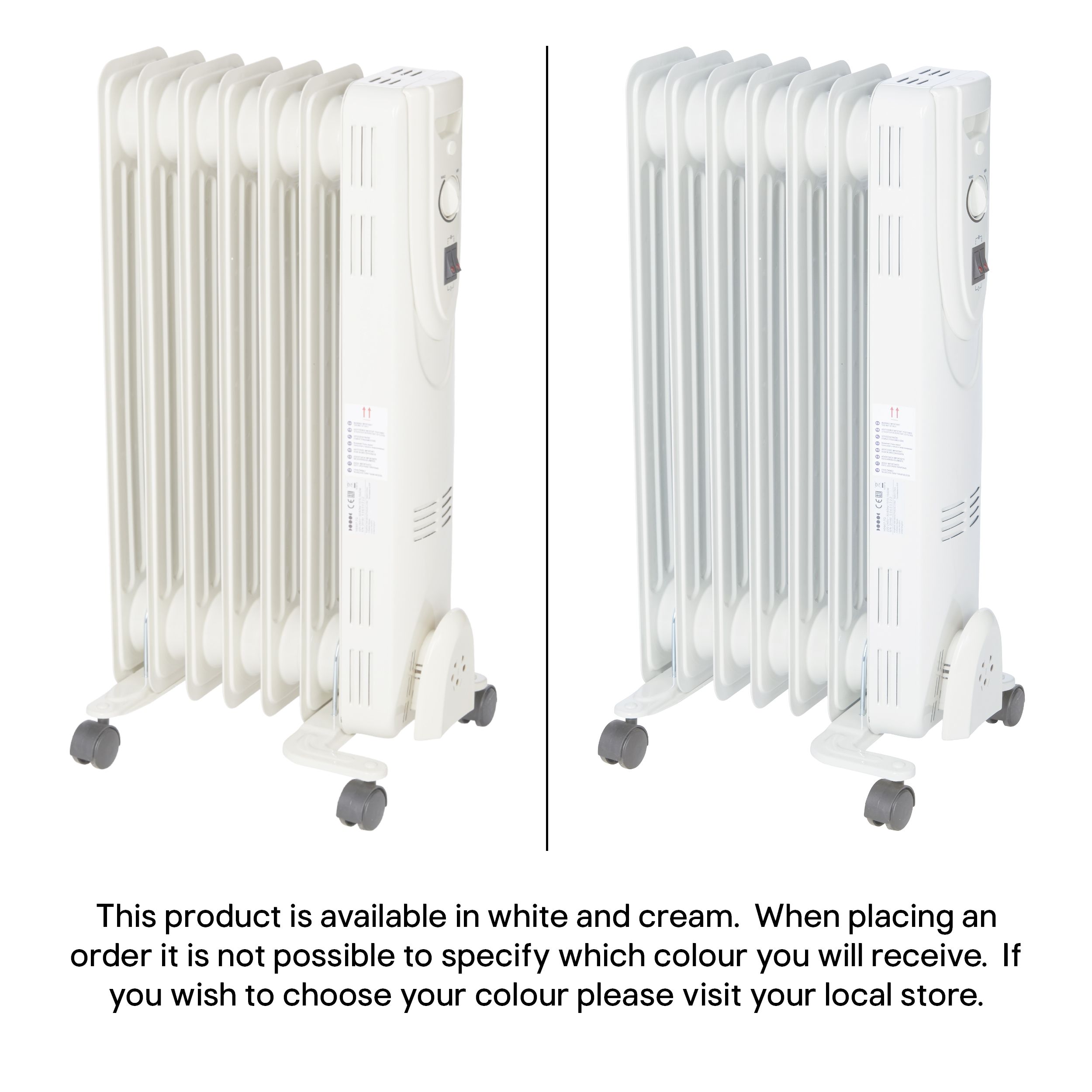 1500W Off-White Oil-filled radiator