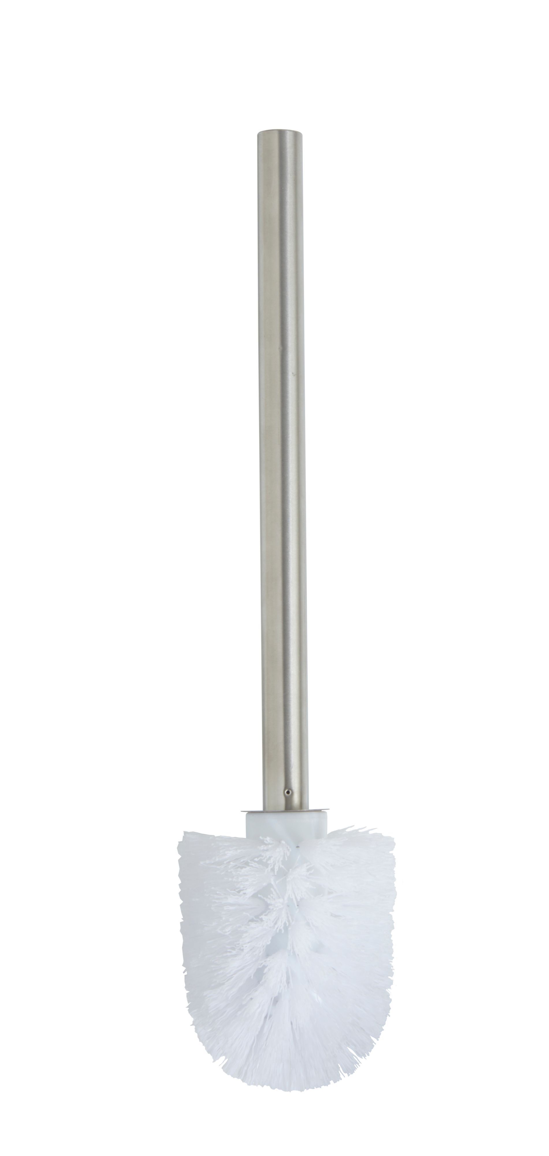 Cooke & Lewis White Brushed chrome effect Toilet brush