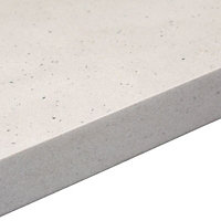 38mm Astral dove Grey Stone effect Laminate Square edge Kitchen Worktop, (L)3000mm