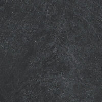 38mm Basalt slate Grey Stone effect Laminate Round edge Kitchen Worktop, (L)2000mm