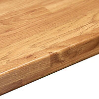 38mm Colmar oak Wood effect Laminate Round edge Kitchen Worktop, (L)3000mm