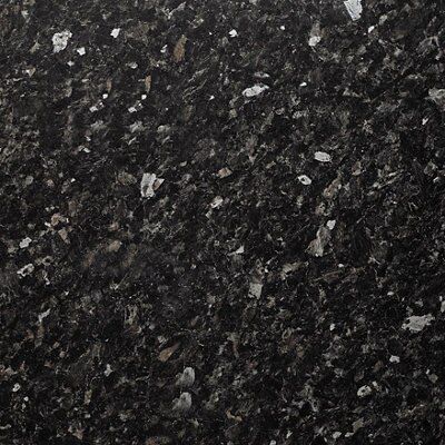 38mm Ebony granite Gloss Black Stone effect Laminate Round edge Kitchen ...