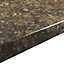 38mm Gloss Brown Stone effect Chipboard & laminate Post-formed Kitchen Breakfast bar, (L)2000mm