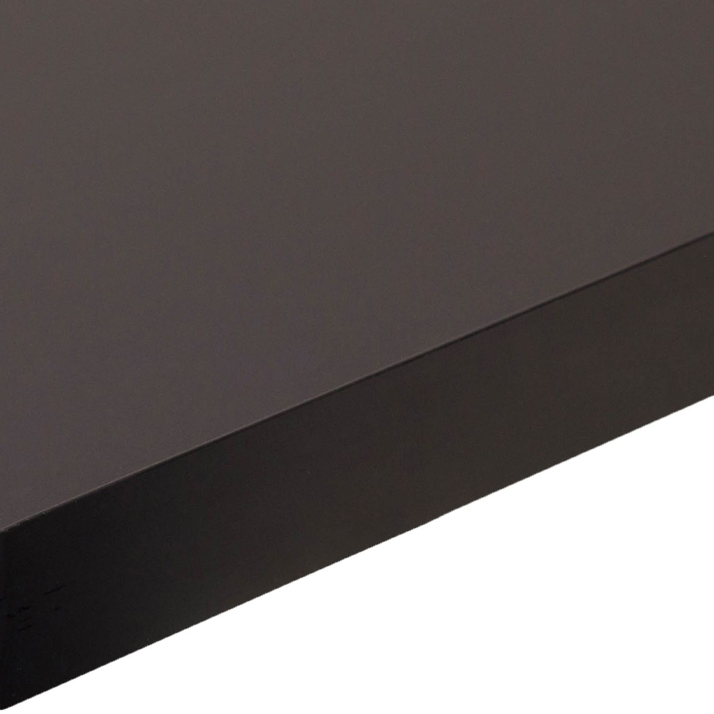 38mm Matt Black Laminate Square edge Kitchen Worktop Worktop, (L)3000mm ...