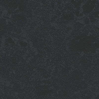 38mm Midnight Satin Black Granite effect Laminate Round edge Kitchen Worktop, (L)3000mm