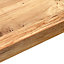 38mm Mississippi pine Wood effect Laminate Square edge Kitchen Curved corner Worktop, (L)950mm