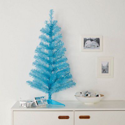 3ft Orelle Blue tinsel Blue Wrapped Full Artificial Christmas tree