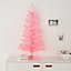 3ft Orelle Pink tinsel Pink Wrapped Full Artificial Christmas tree