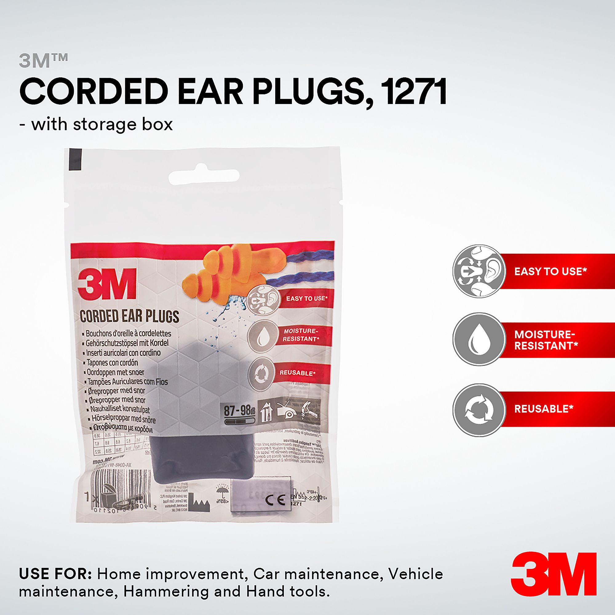 3M 1271 Corded ear plugs - 1