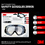 3M 2890S Clear lens Safety goggles