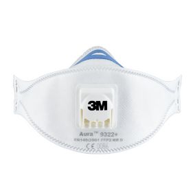 3M Aura P2 Valved Disposable dust mask 9322+, Pack of 2