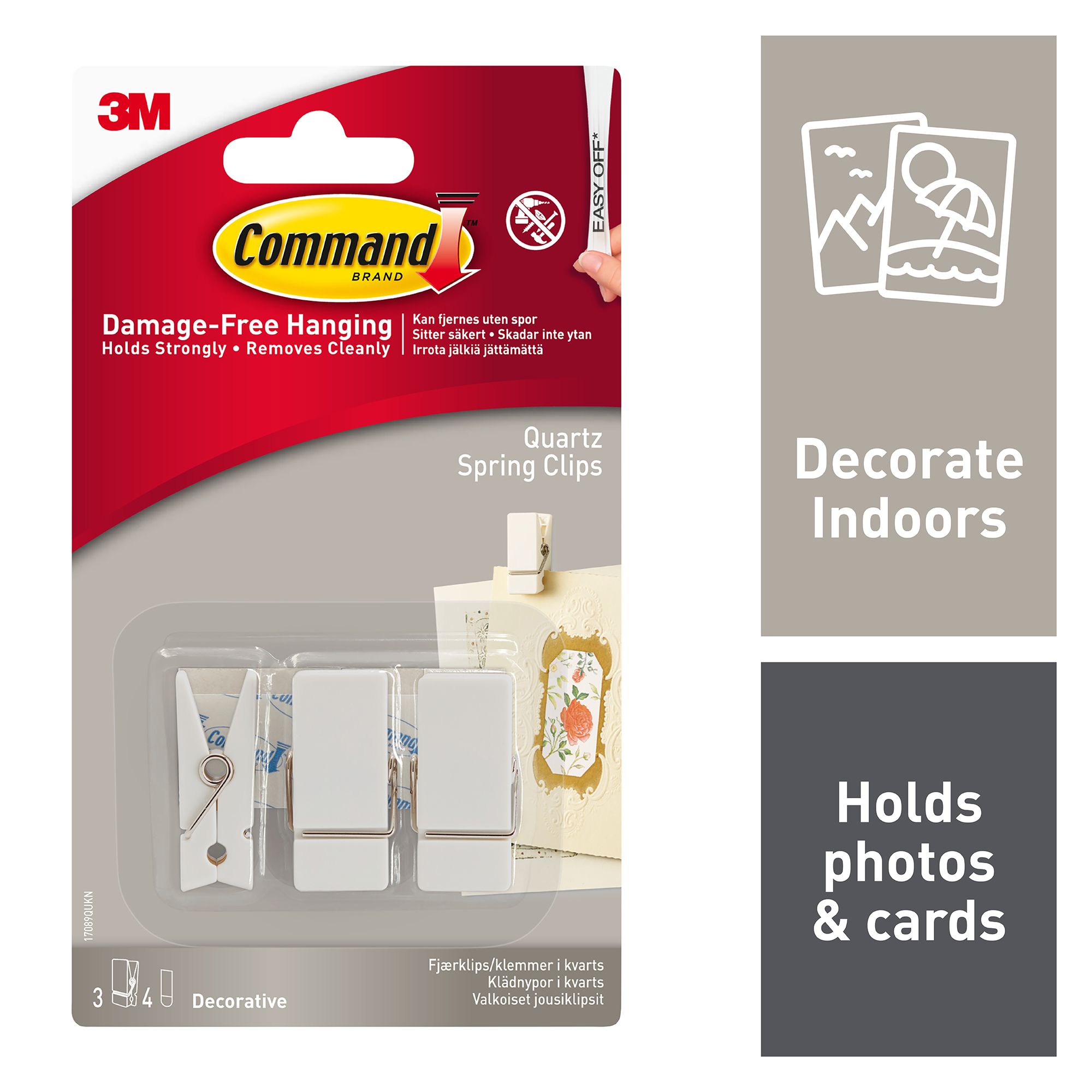3M Command Adhesive clip, Pack of 3