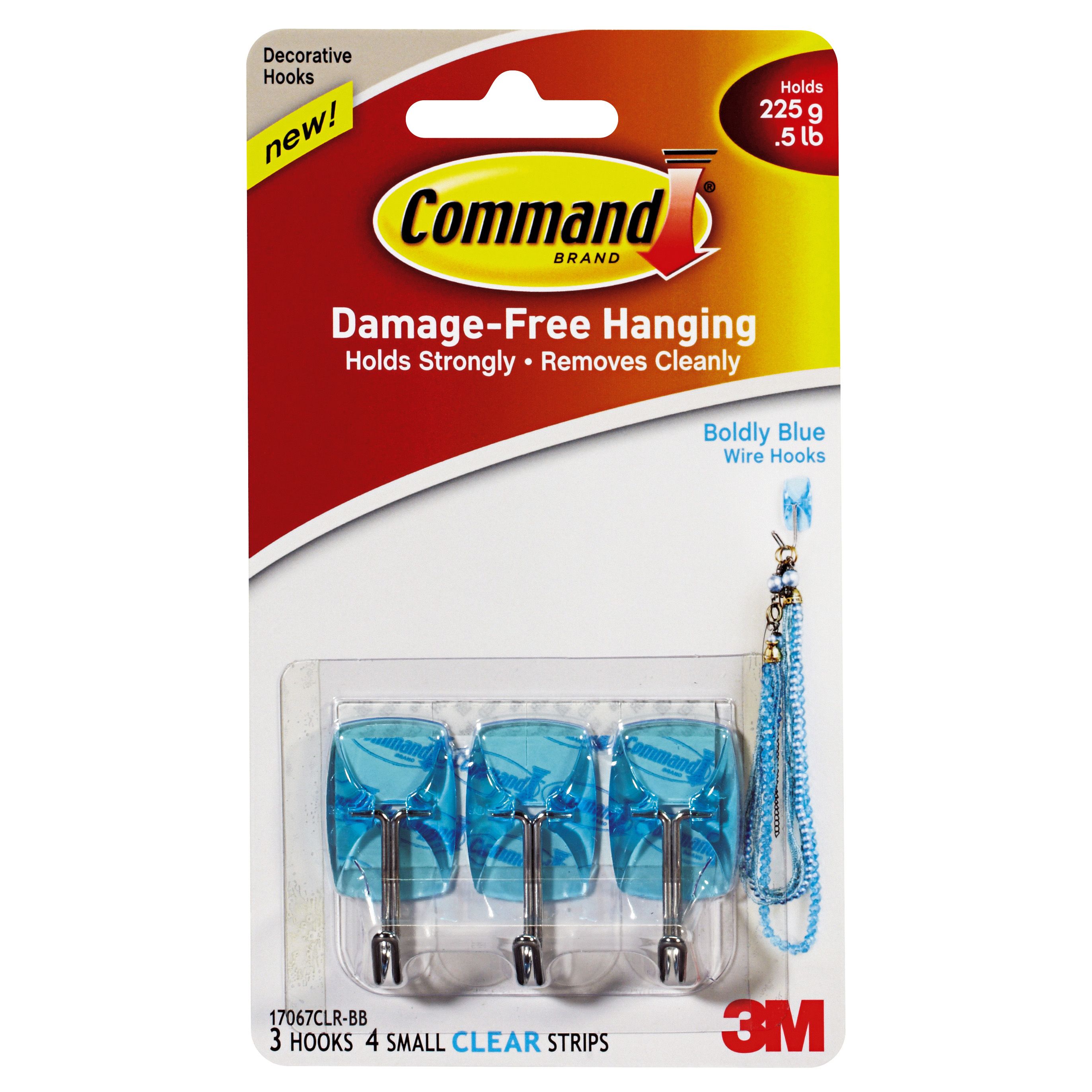 3M Command Blue Hook (Holds)225g, Pack of 3
