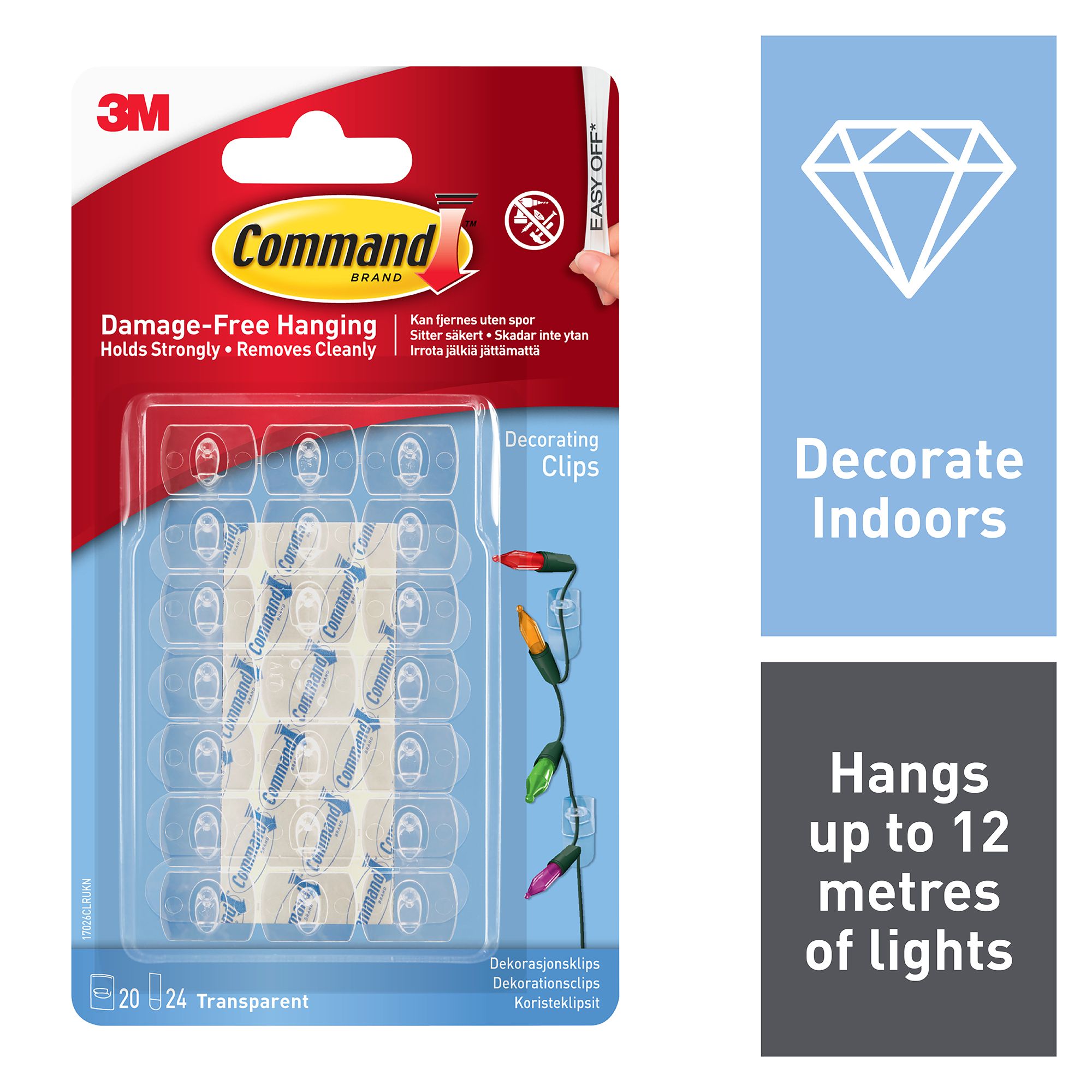 3M Command Decorating Clear Clip - 3