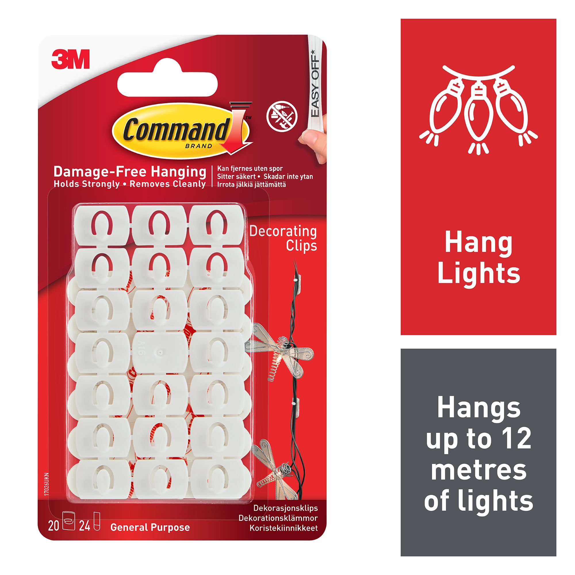 3M Command Decorating White Adhesive clip