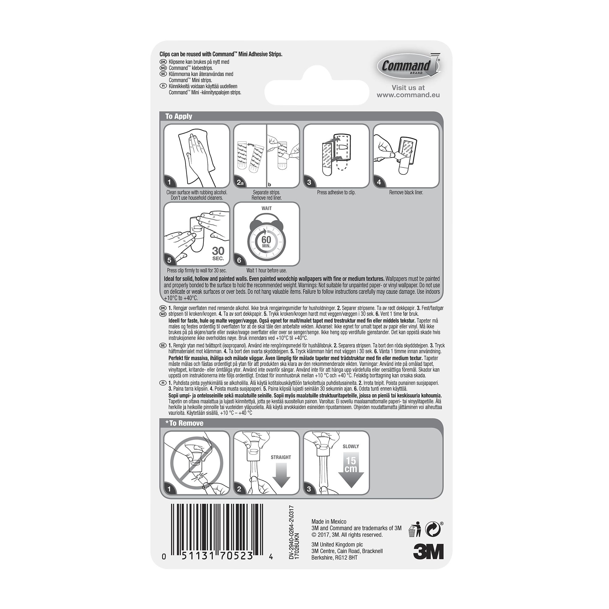 3M Command Decorating White Adhesive clip - 7