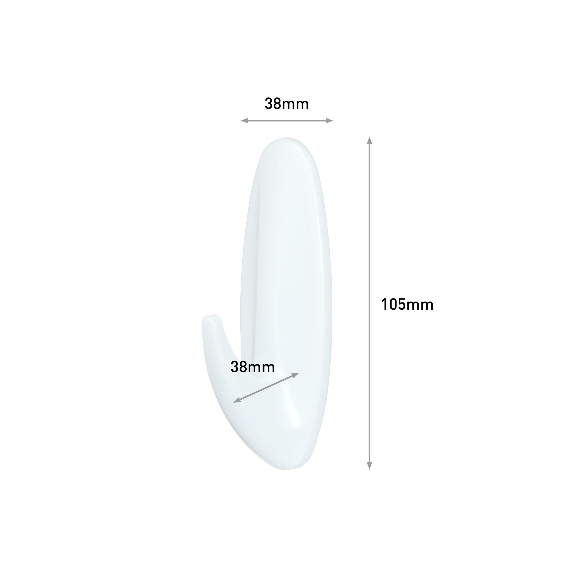 3M Command Designer Large White Bath Hook (Holds)2.2kg - 7