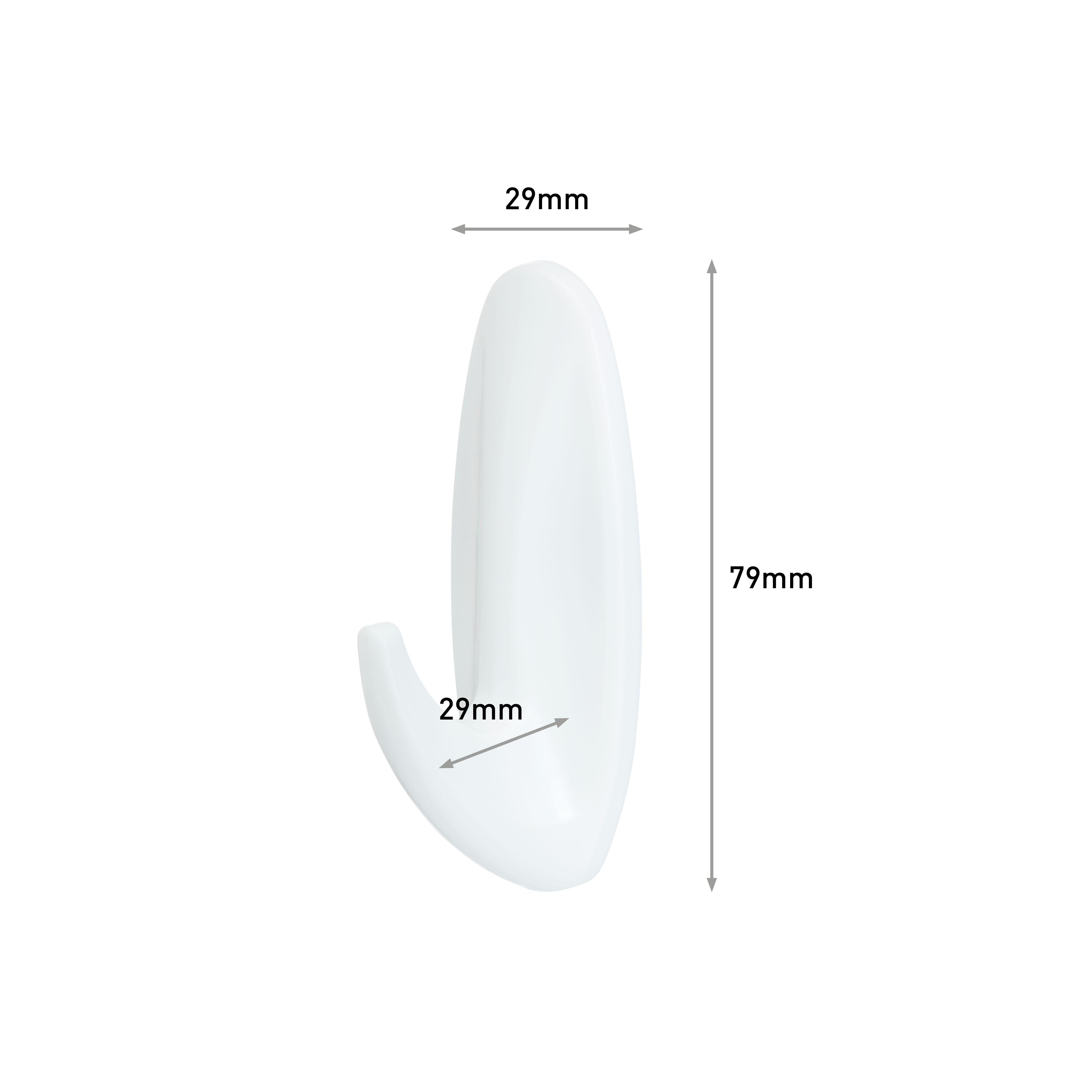 3M Command Designer Medium White Bath Hook (Holds)1.3kg - 7