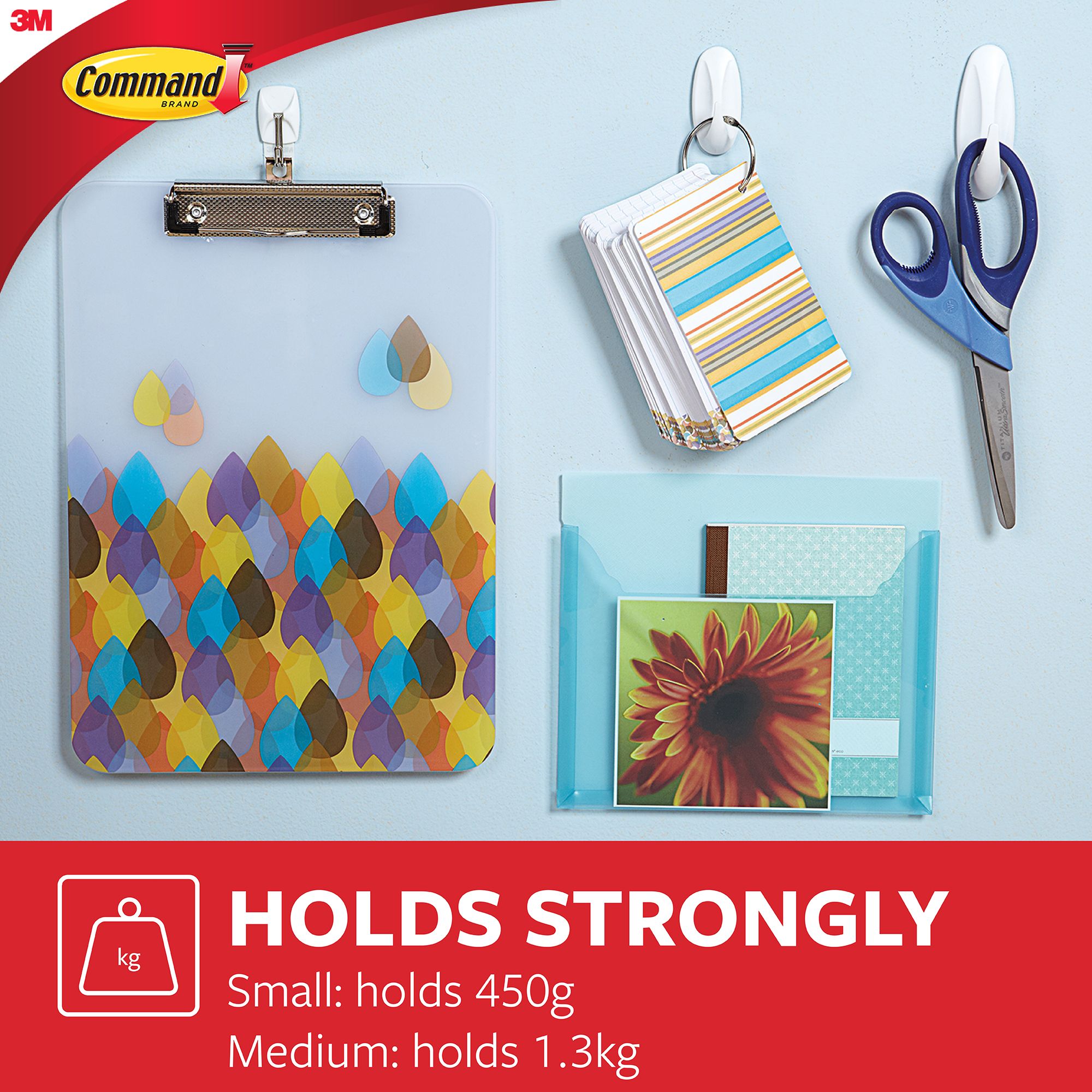 3M Command Designer Medium White Hook (Holds)1.3kg - 10