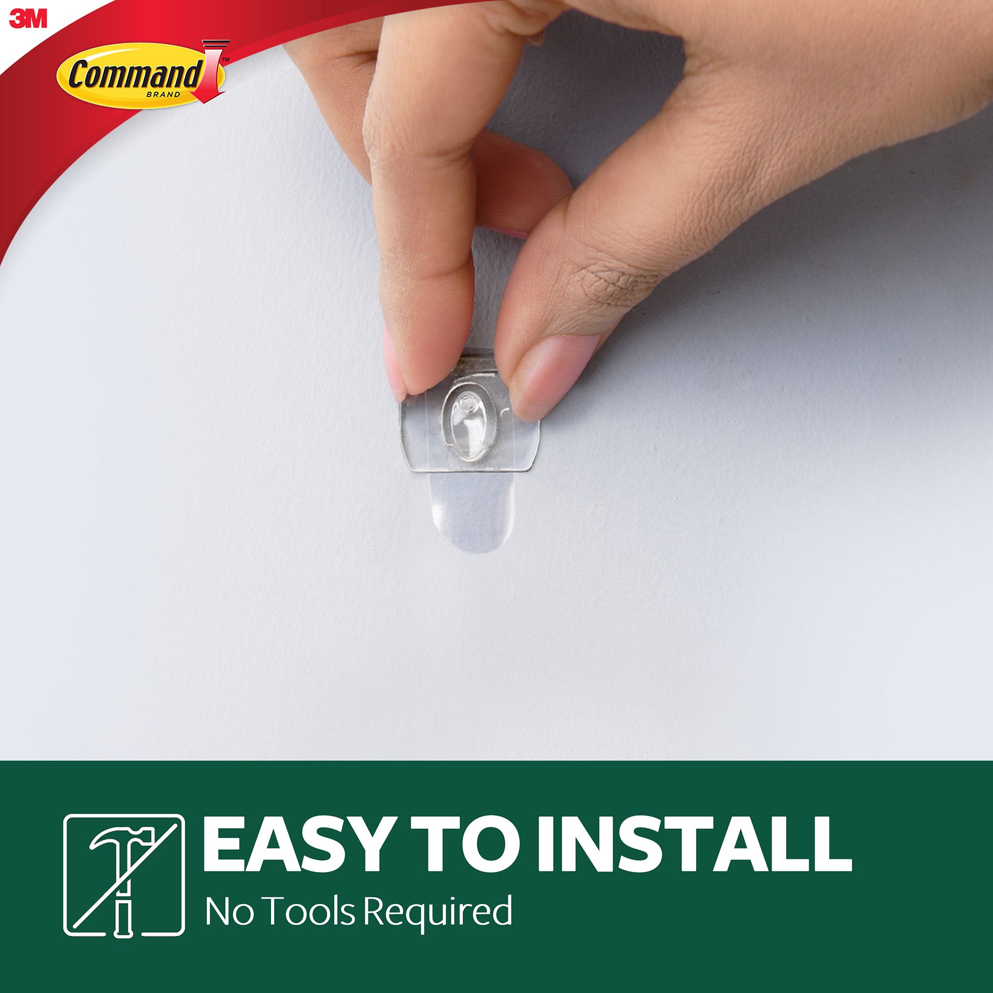 3M Command External Decorating Clear & white Adhesive clip - 8