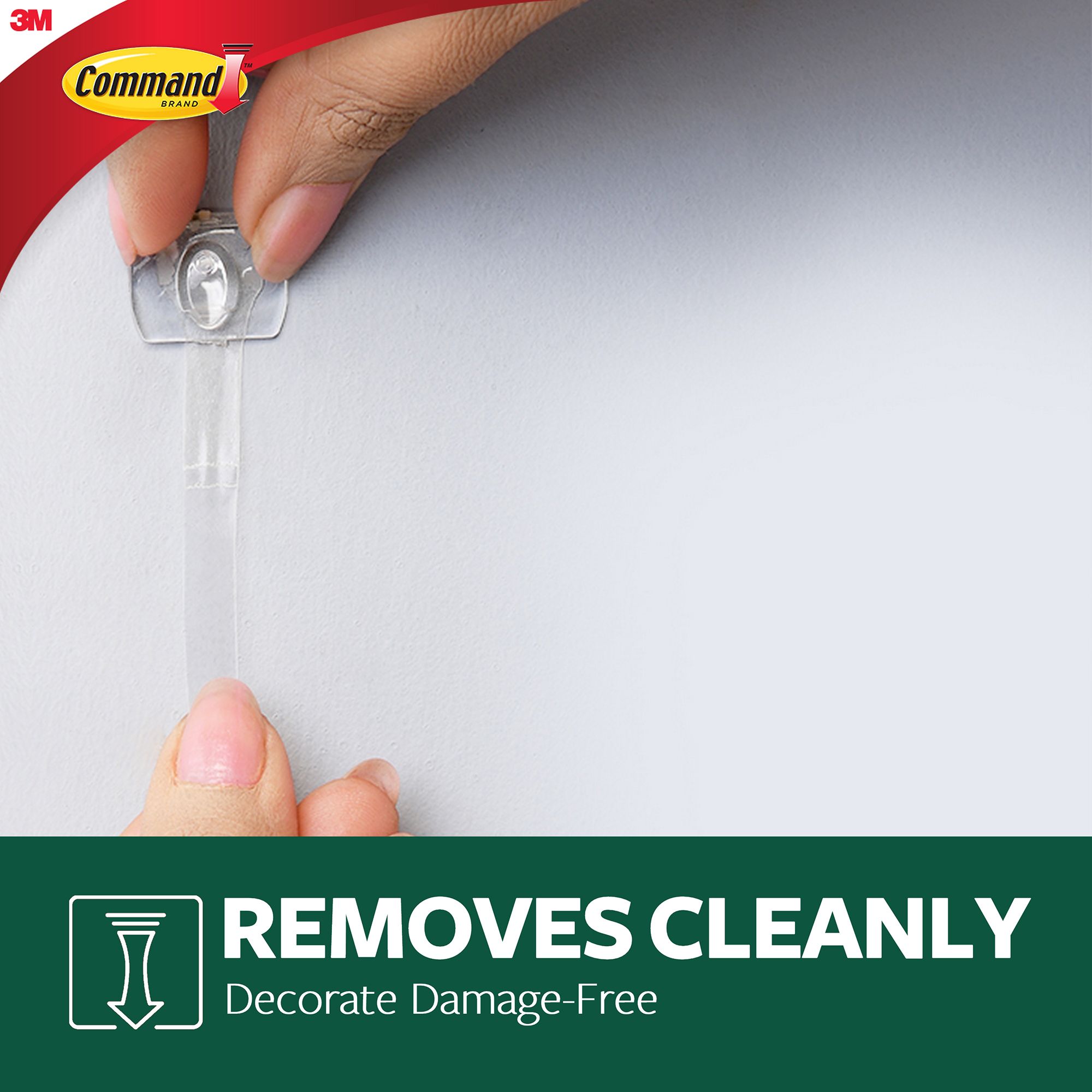 3M Command External Decorating Clear & white Adhesive clip - 10