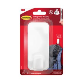 3M Command Extra large White Utility Adhesive hook (Holds)4.5kg