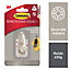 3M Command Forever classic Nickel effect Metal Small Hook