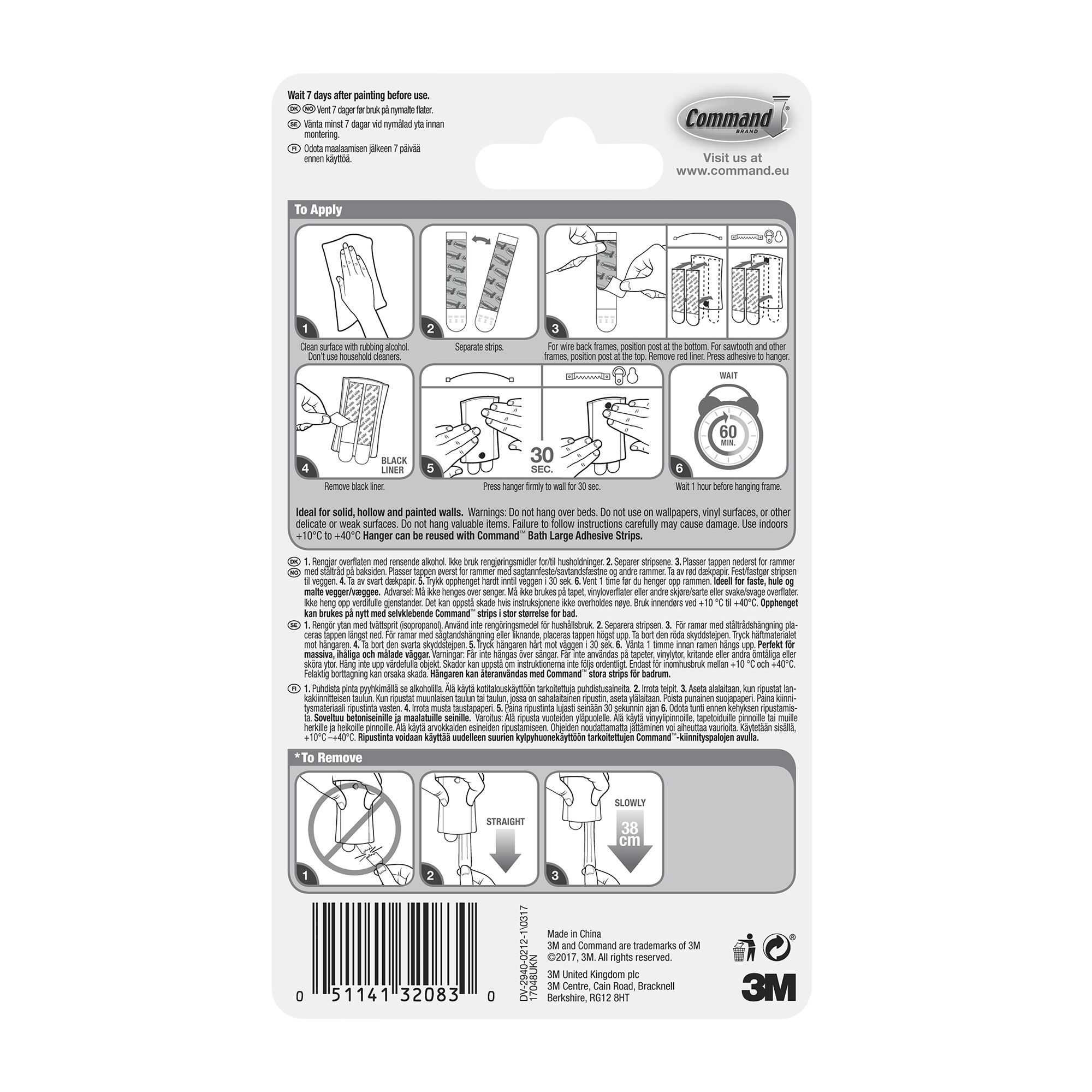 3M Command Jumbo Picture hanging Sticky nail (Holds)3.6kg - 7