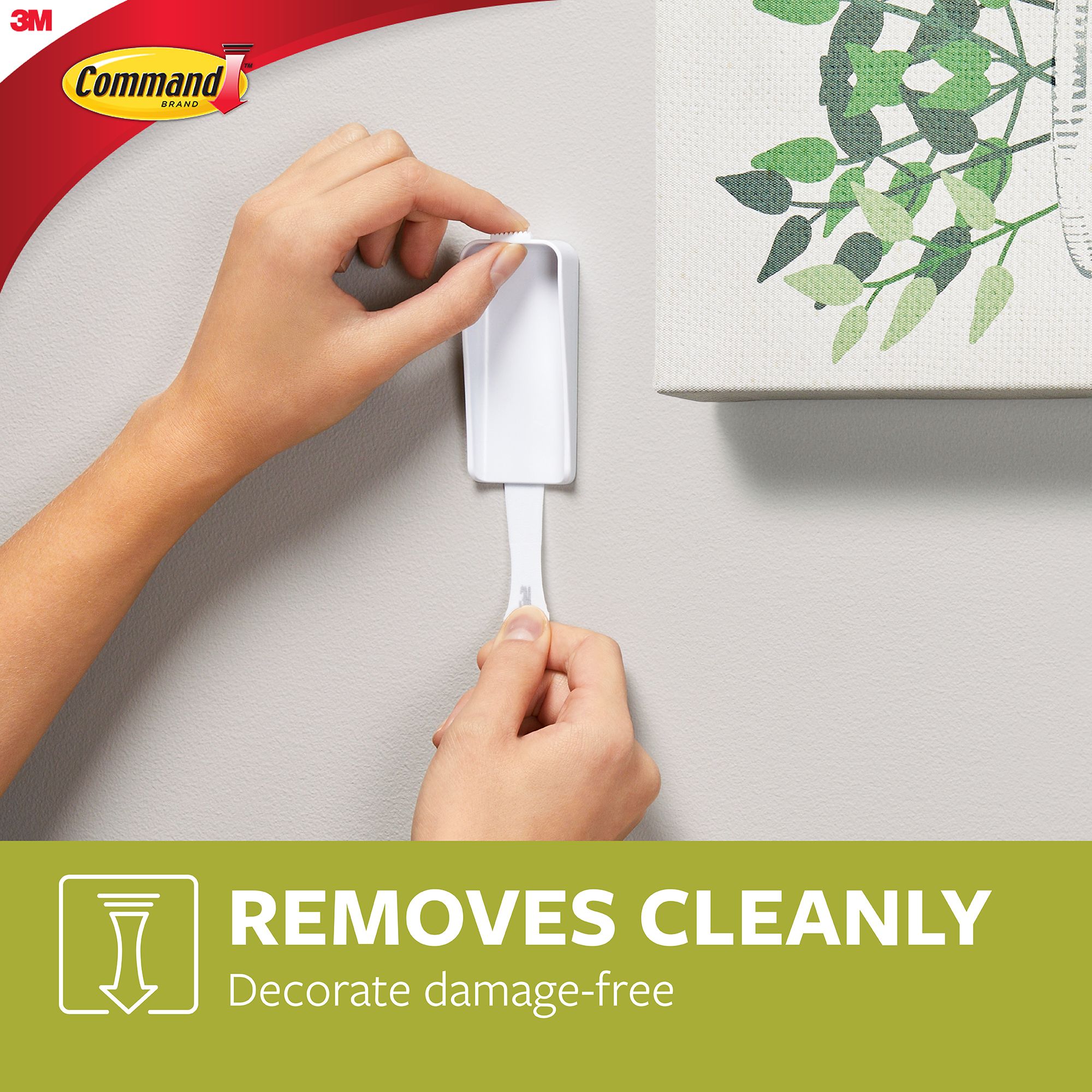 3M Command Large Single White Picture hanging Canvas hanger (Holds)1.3kg - 10