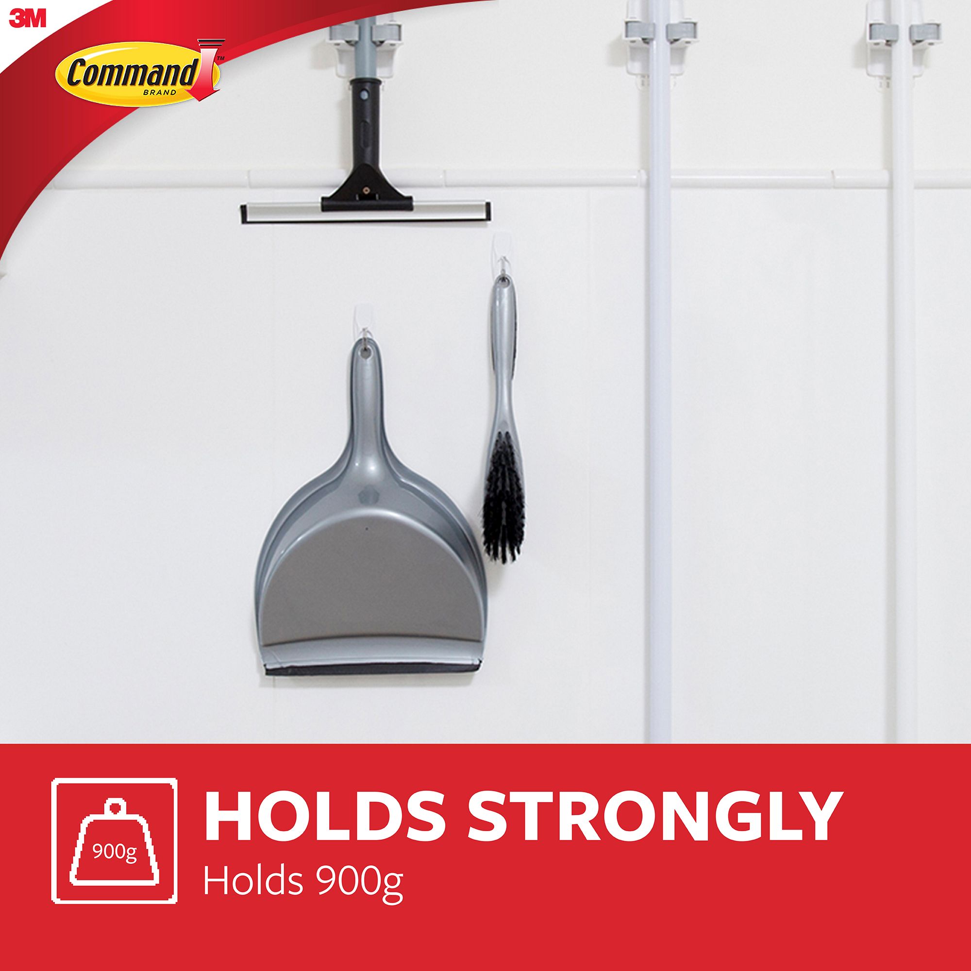 3M Command Medium White Toggle hooks (Holds)900g, Pack of 2