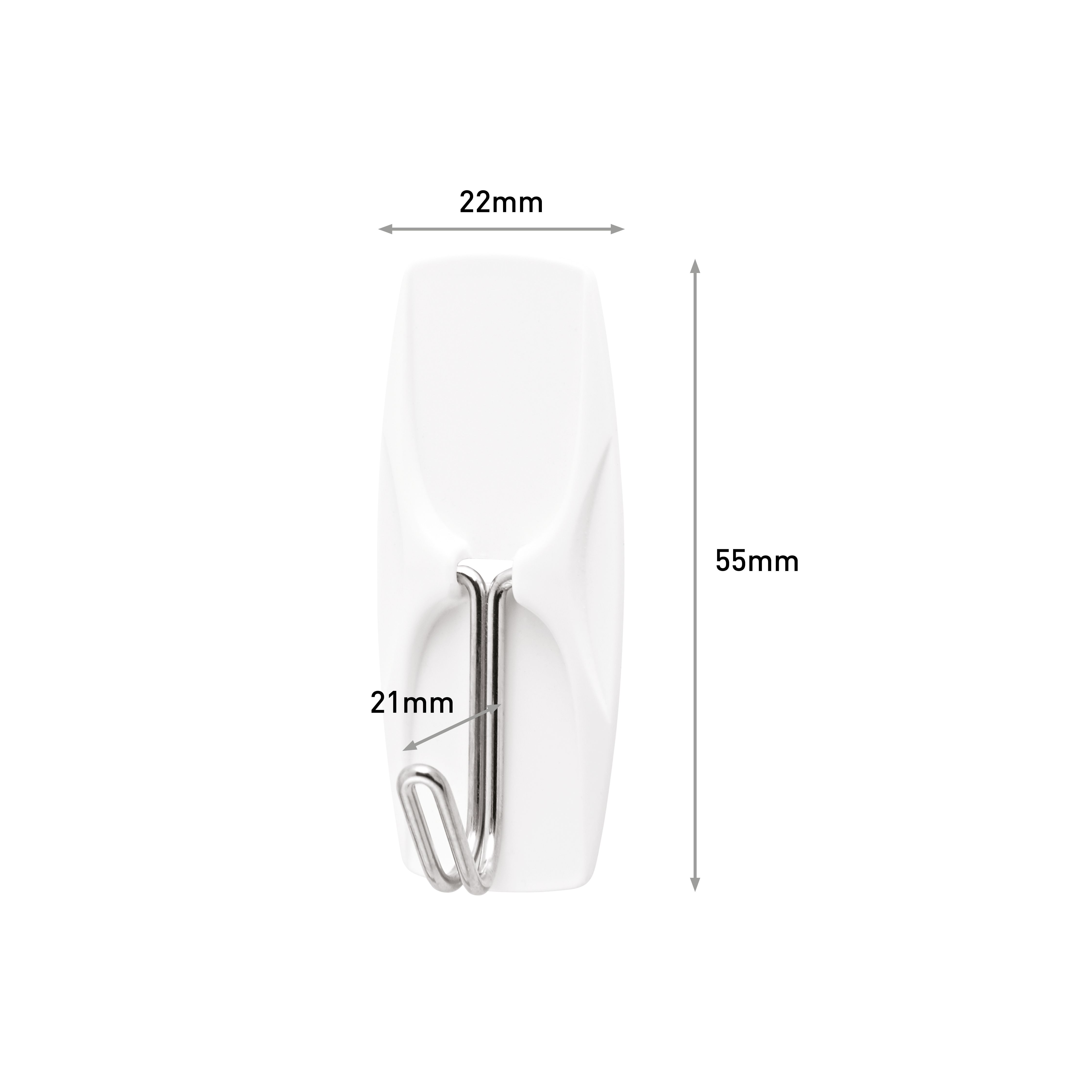 3M Command Medium White Toggle hooks (Holds)900g, Pack of 2