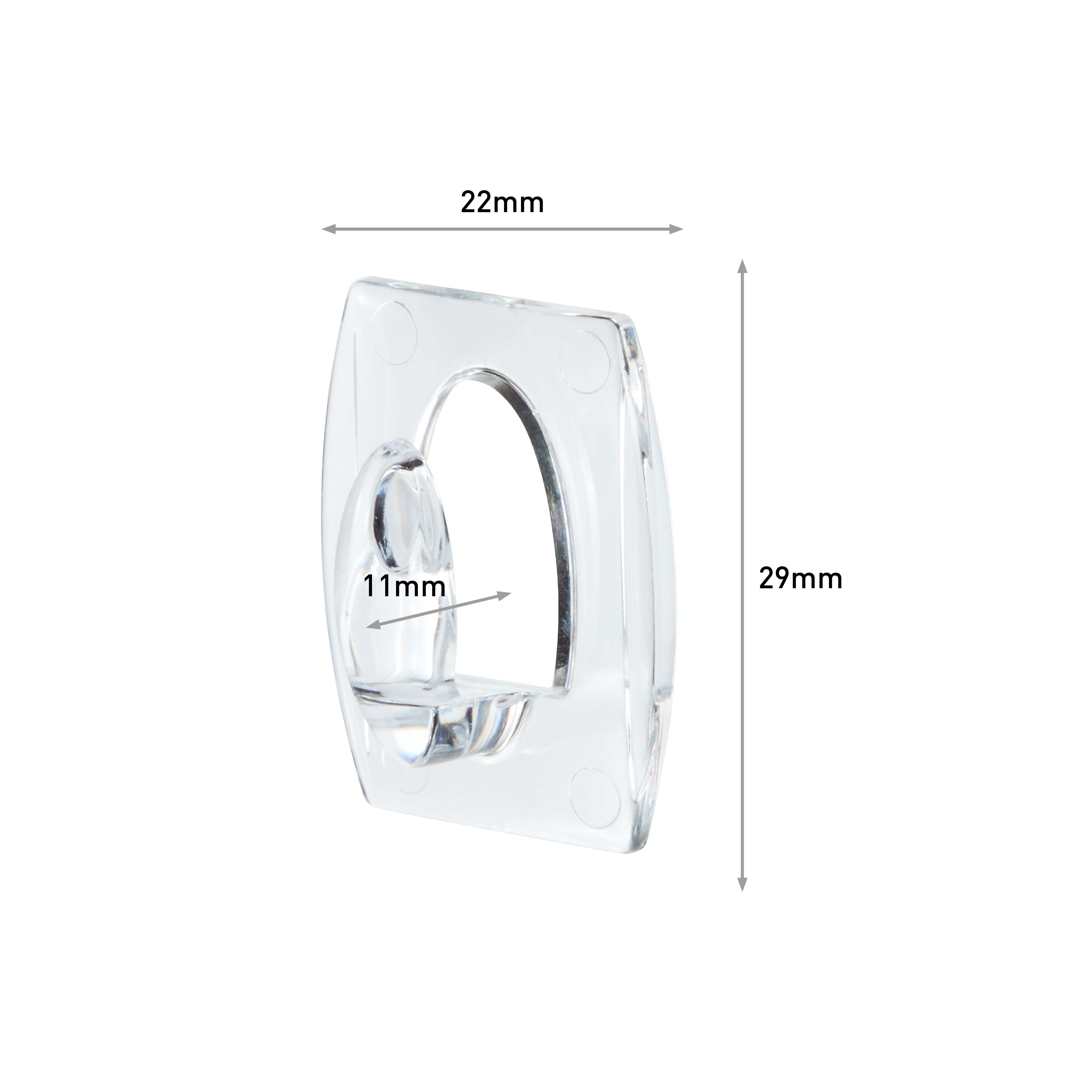 3M Command Mini Clear Hook (Holds)225g - 6