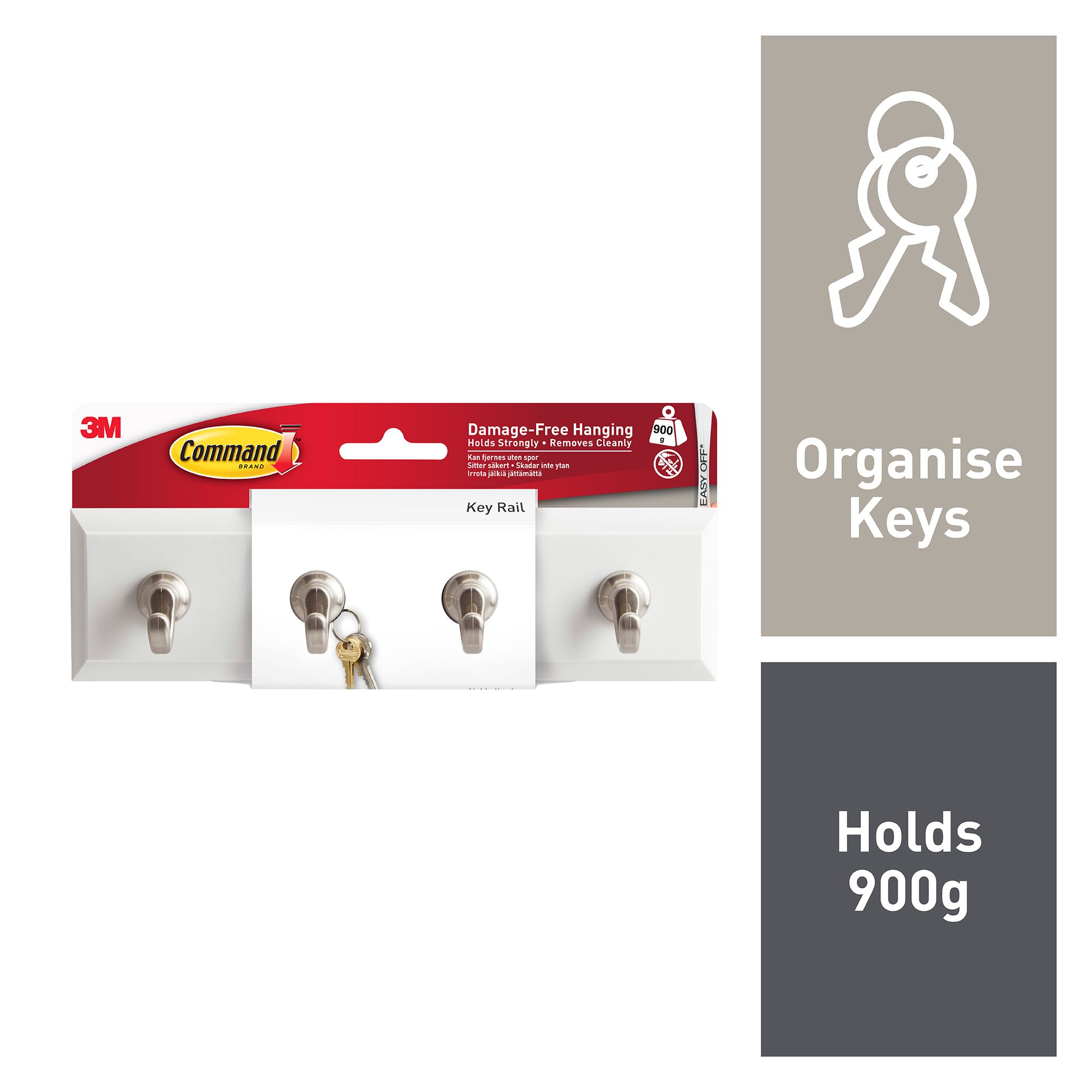 3M Command Quartz Medium Key rail (Holds)900g