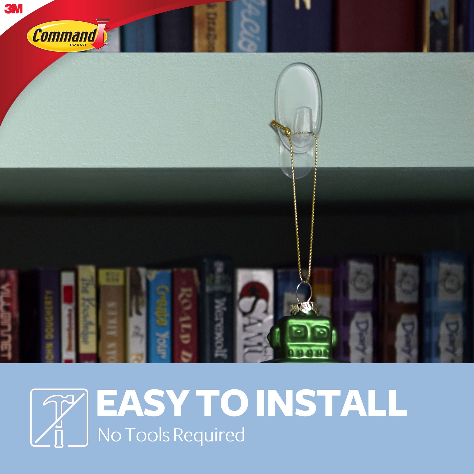 3M Command Small Clear Hook (Holds)0.45kg - 9