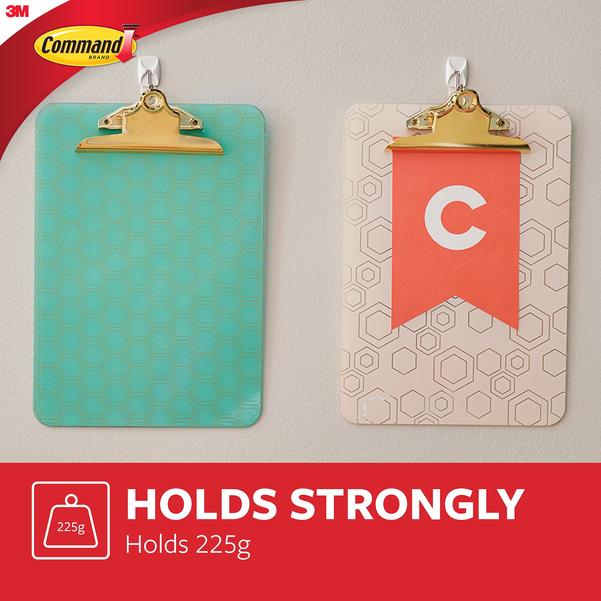 3M Command Small White Coat & hat Wire hook (Holds)225g