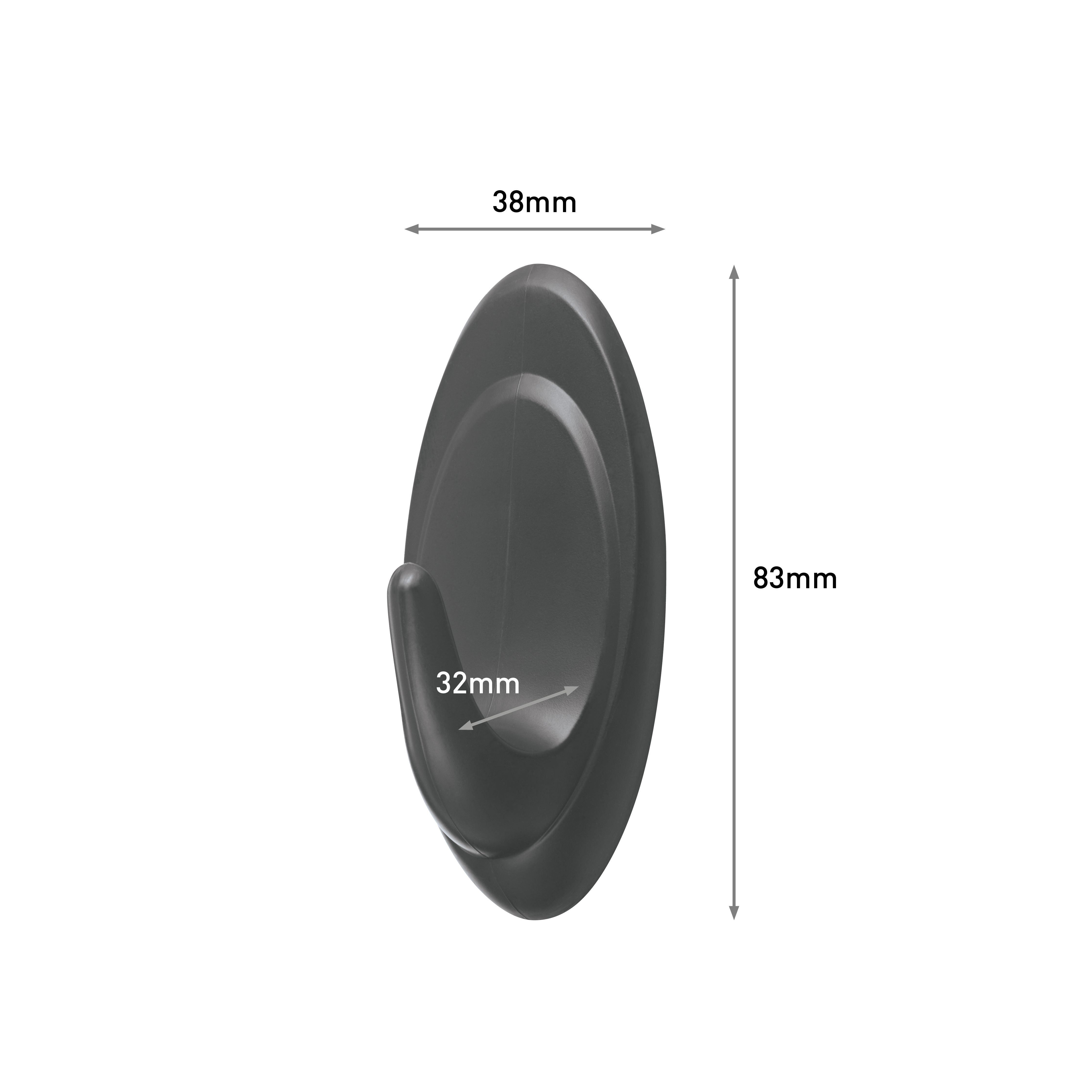 3M Command Terrace Slate effect Grey Hook (Holds)1.3kg - 7