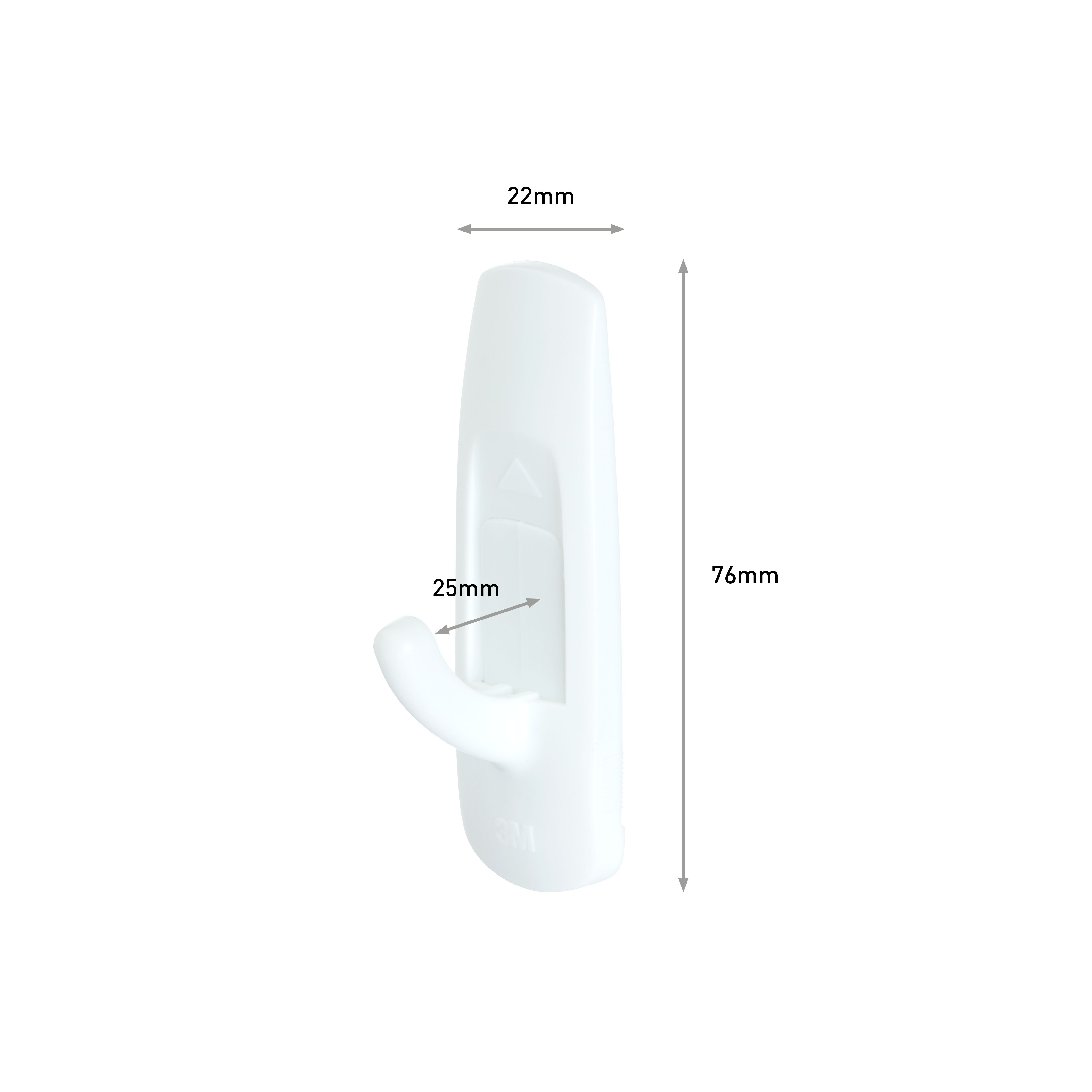3M Command Utility Medium White Hook (Holds)1.3kg, Pack of 6