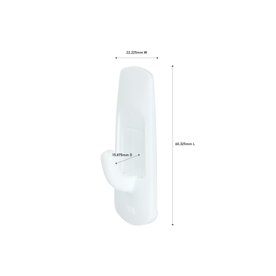 3M Command Utility Small White Adhesive hook (Holds)0.45kg - 6