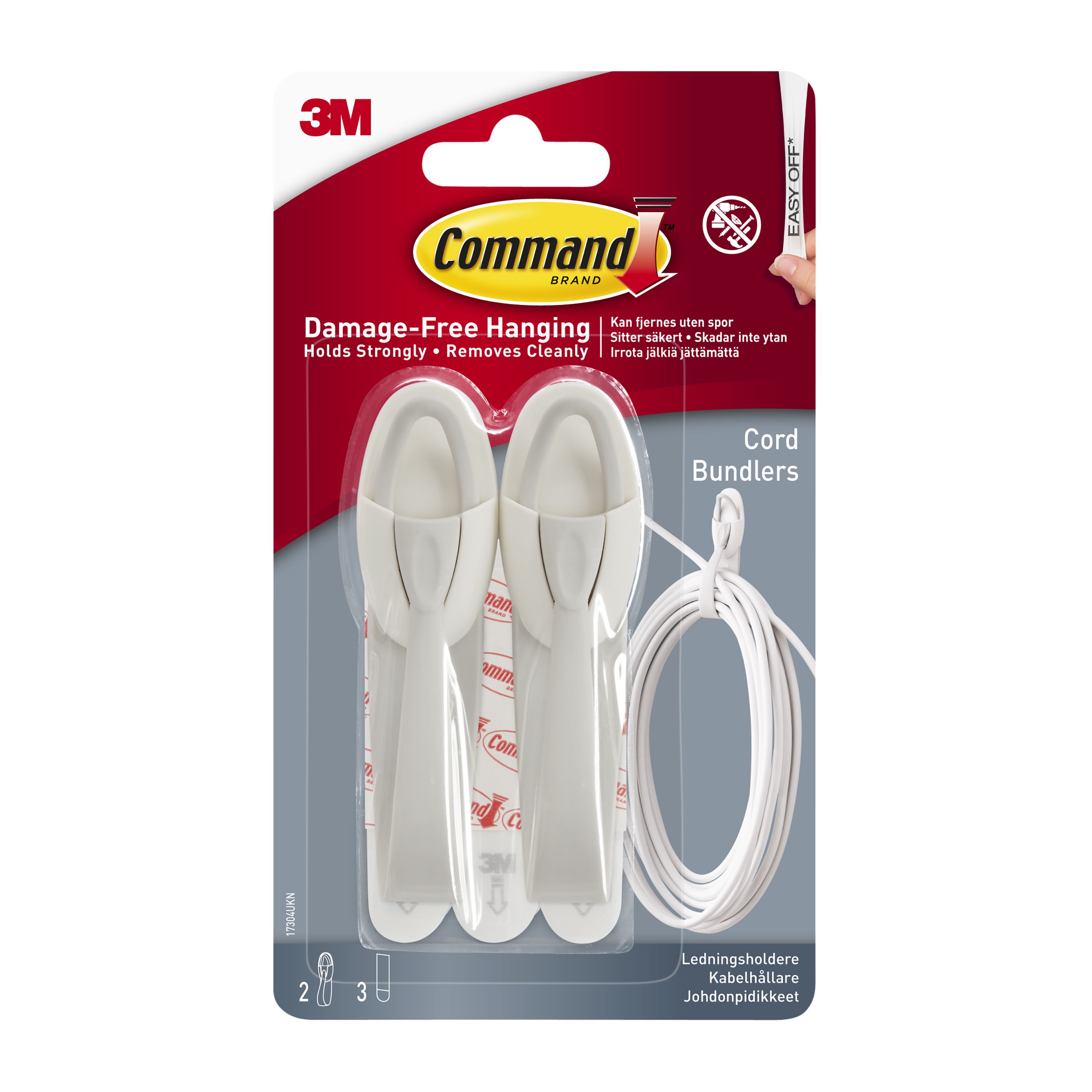 3M Command White Cord bundler, Pack of 2