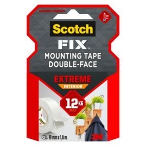3M Scotch-Fix Extreme Interior White Mounting Tape (L)1.8m (W)19mm
