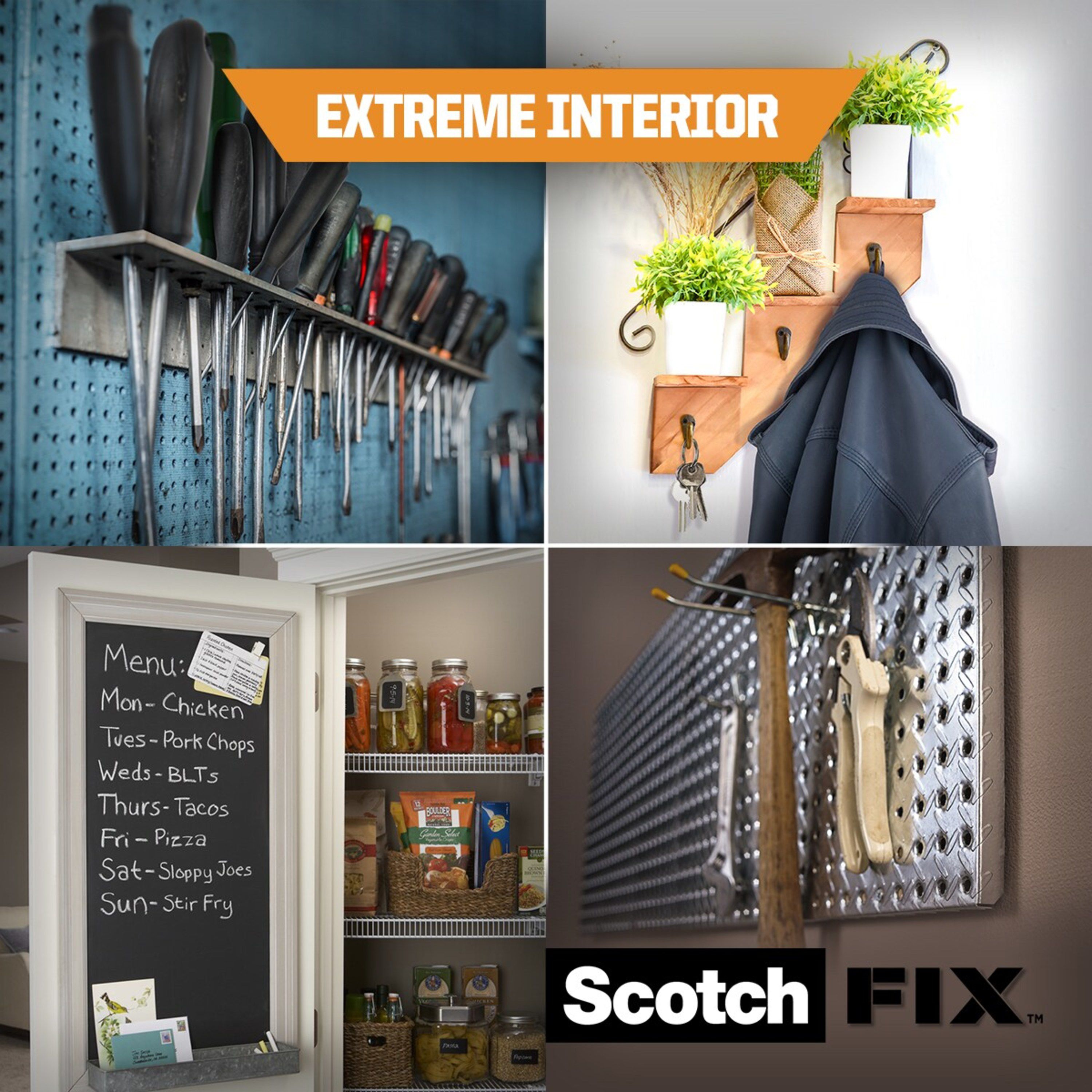 3M Scotch-Fix Extreme Interior White Mounting Tape (L)1.8m (W)19mm - 8