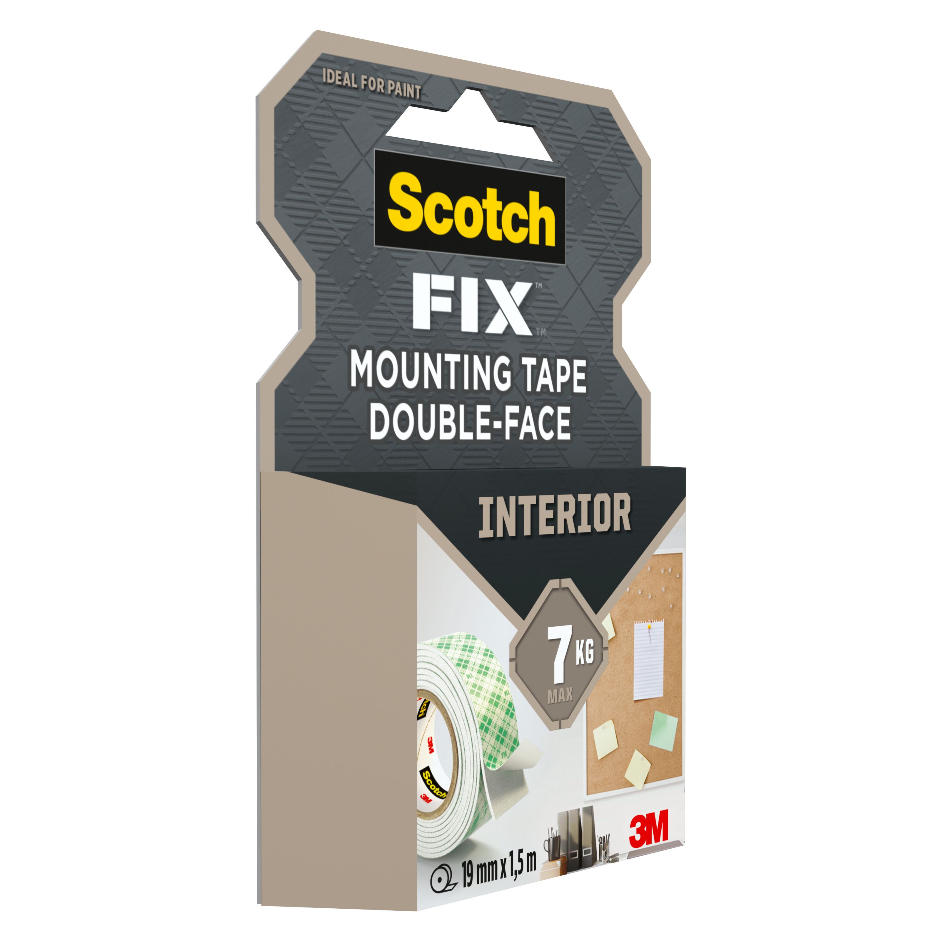 3M Scotch-Fix Interior Green Mounting Tape (L)1.5m (W)19mm - 3