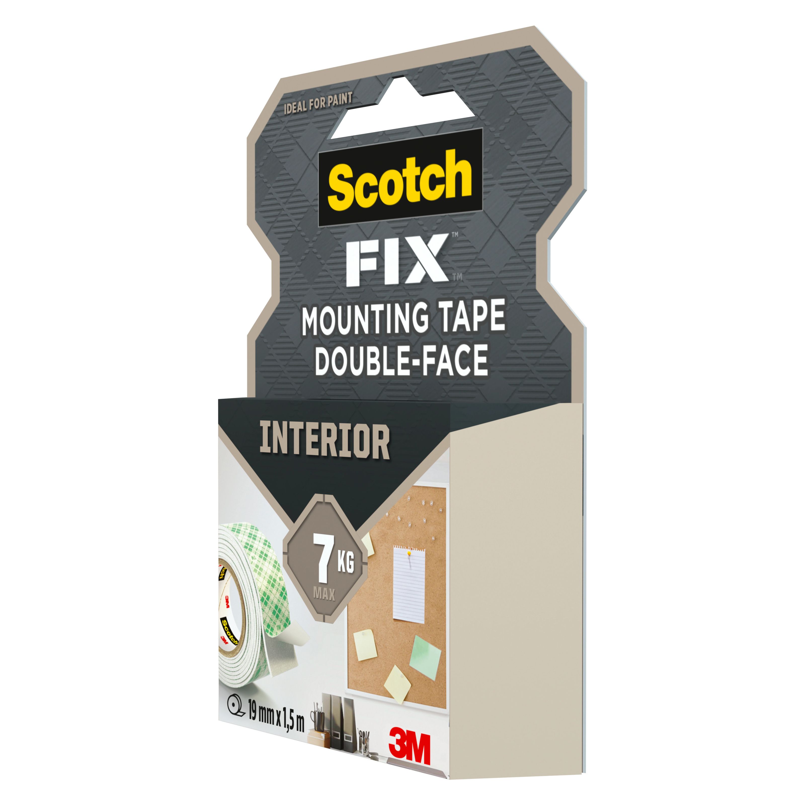 3M Scotch-Fix Interior Green Mounting Tape (L)1.5m (W)19mm - 4