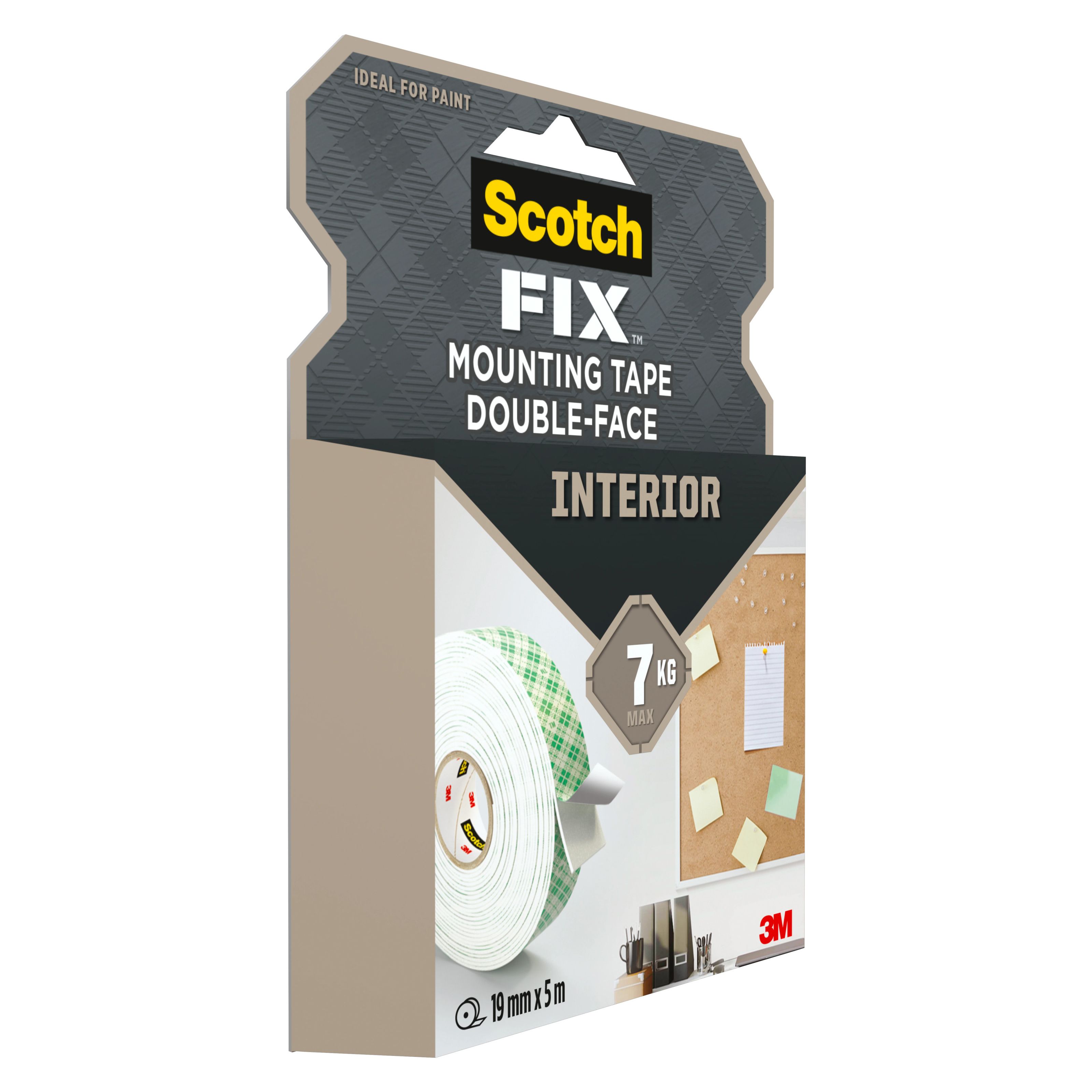 3M Scotch-Fix Interior Green Mounting Tape (L)5m (W)19mm - 3