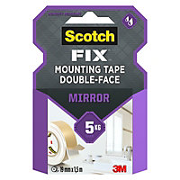 3M Scotch-Fix Mirror Beige Mounting Tape (L)1.5m (W)19mm
