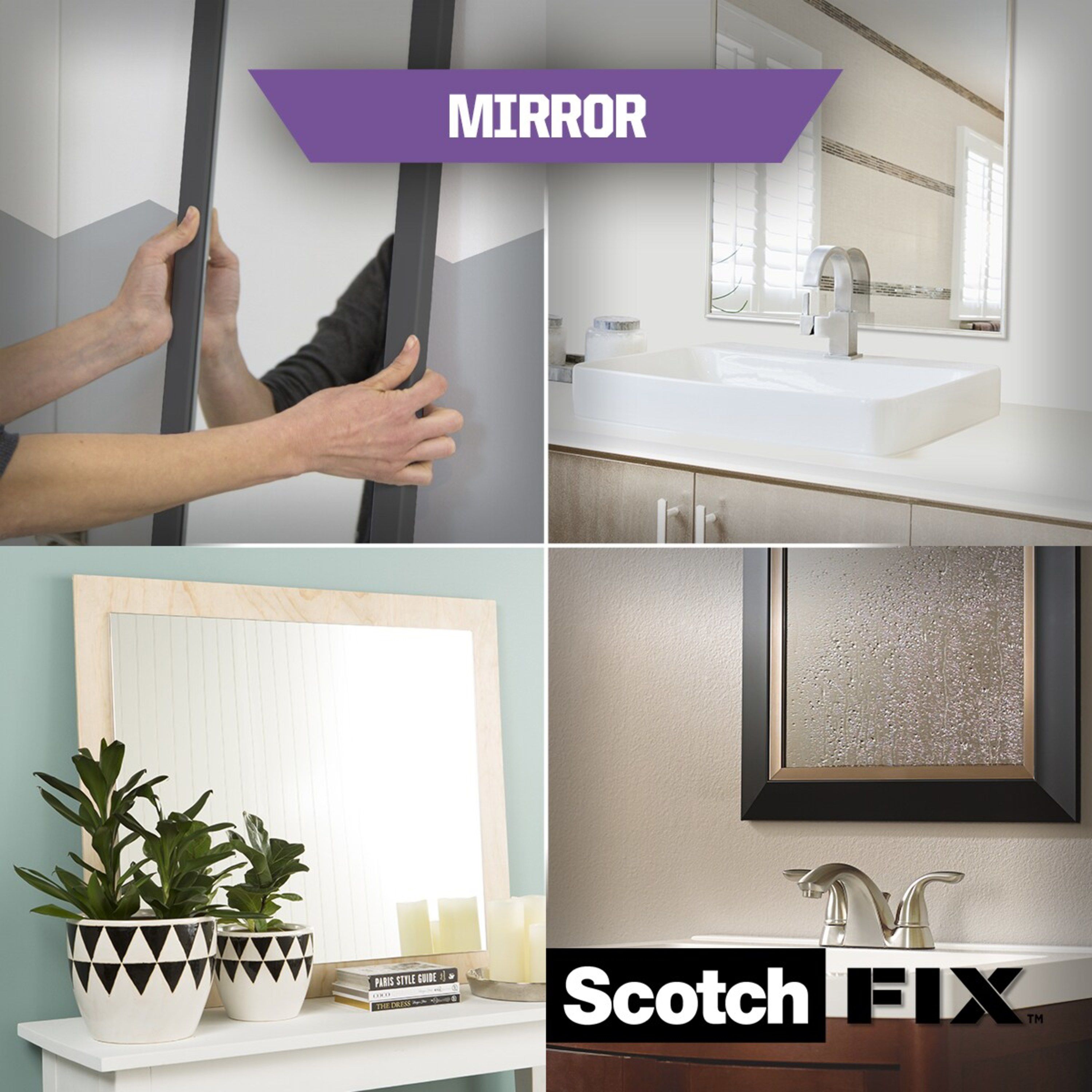 3M Scotch-Fix Mirror Beige Mounting Tape (L)1.5m (W)19mm - 7